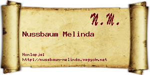 Nussbaum Melinda névjegykártya
